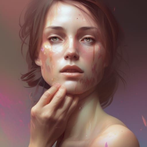 face out of focus, blurry, woman