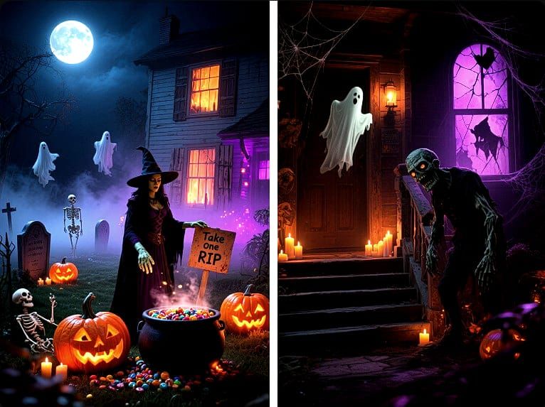 10/9/2025-Haunted House Scene Art By Archangel Tara