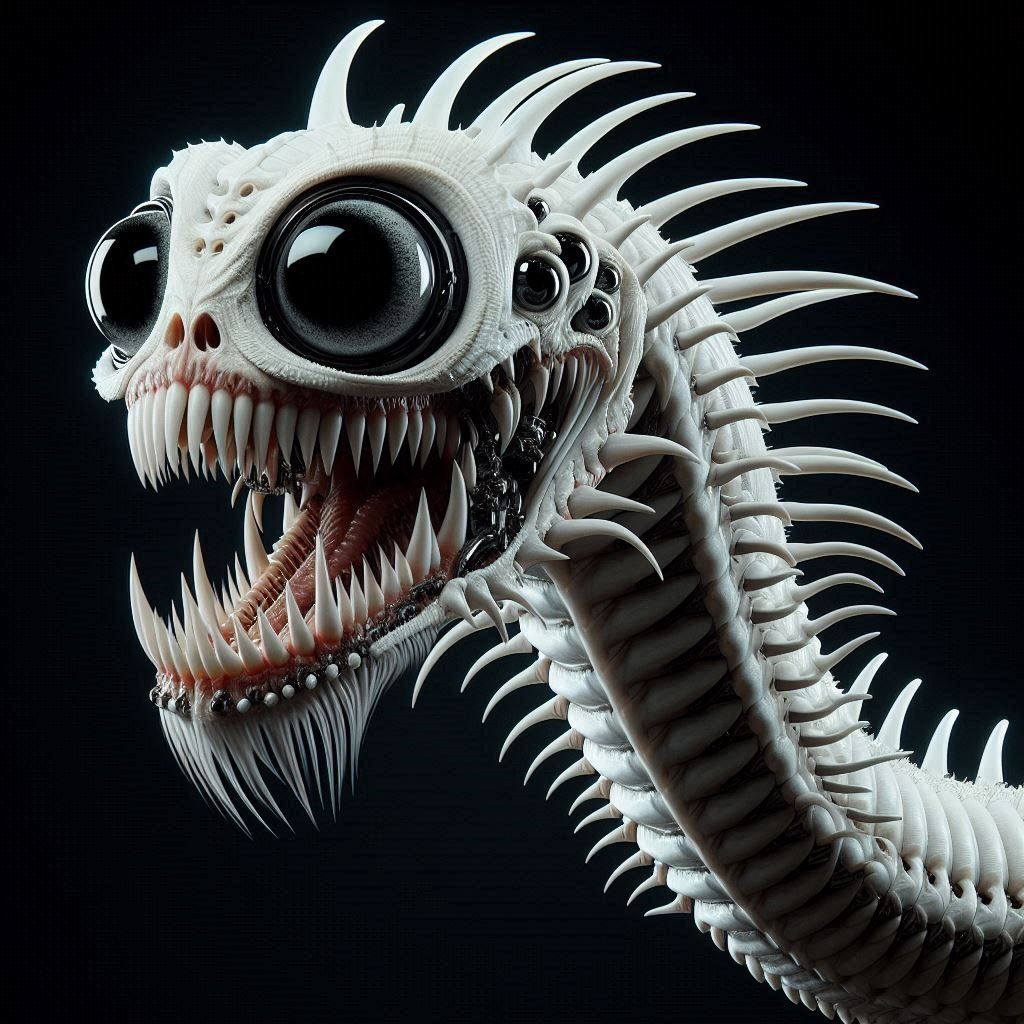 Mechanical white spike snake