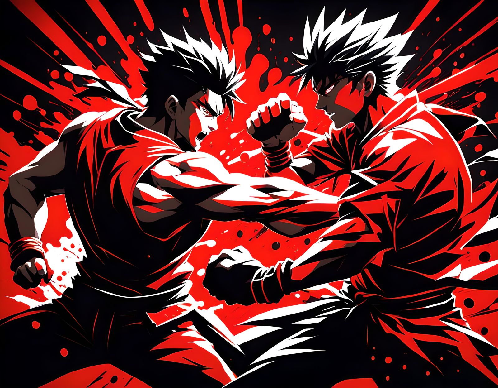 An Anime Fight Scene  by @Cricket
