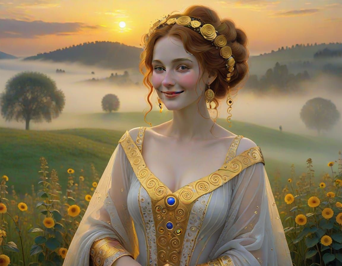 Smiling while remembering the love.