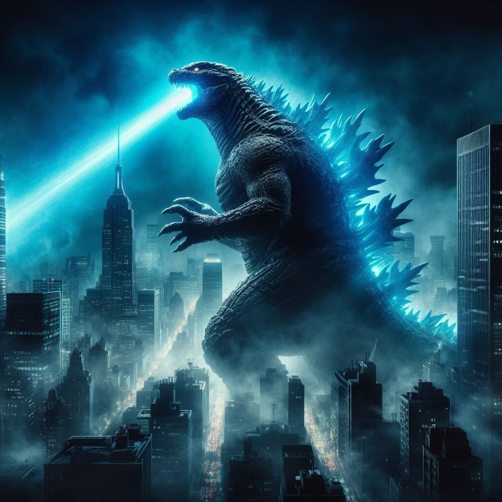 When Godzilla Comes for a Visit - AI Generated Artwork - NightCafe Creator