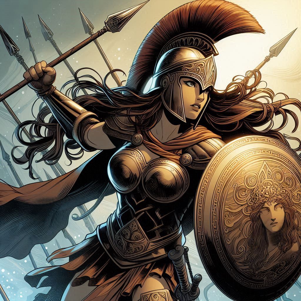 Athena at battle