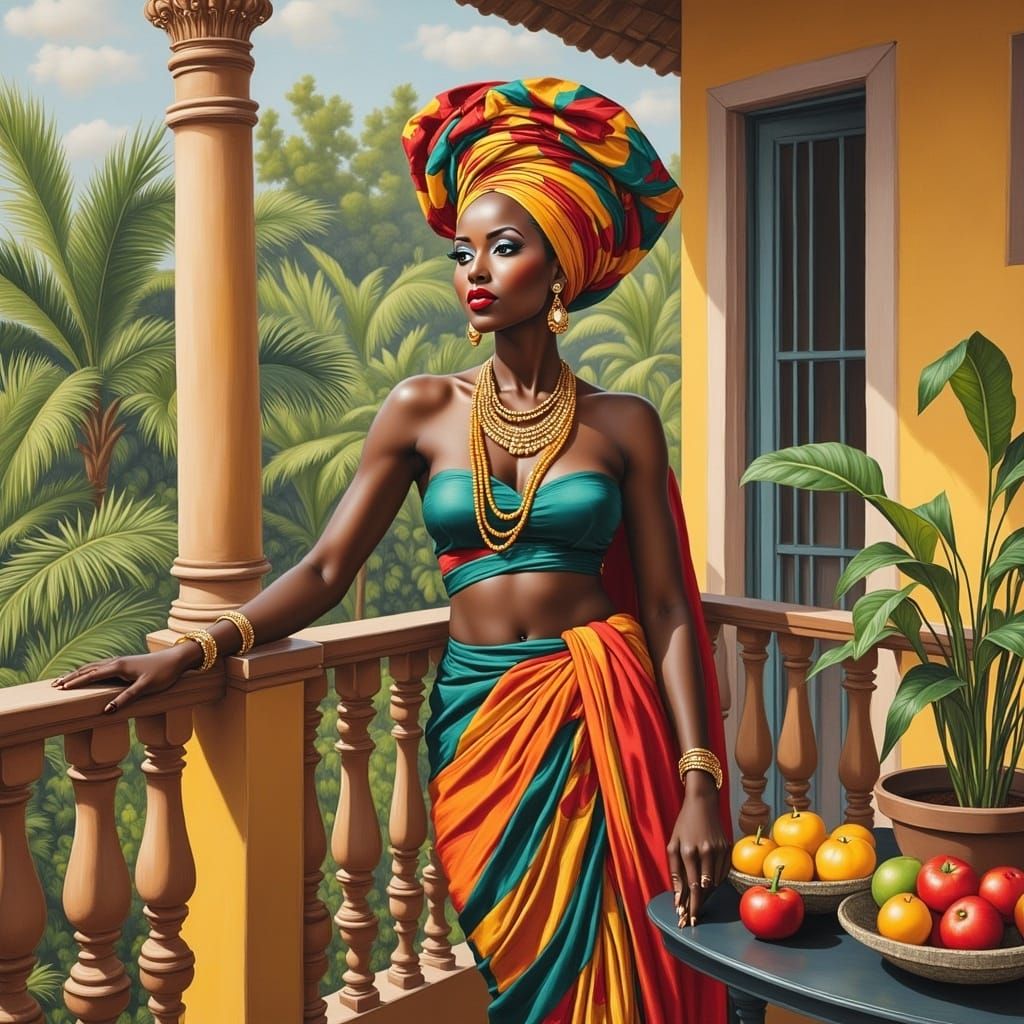 <lora:AfricanWomanFx:1.0> 