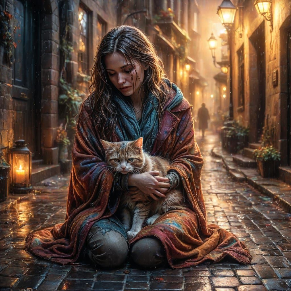 Ghost's Kindness to Stray Cat 💙