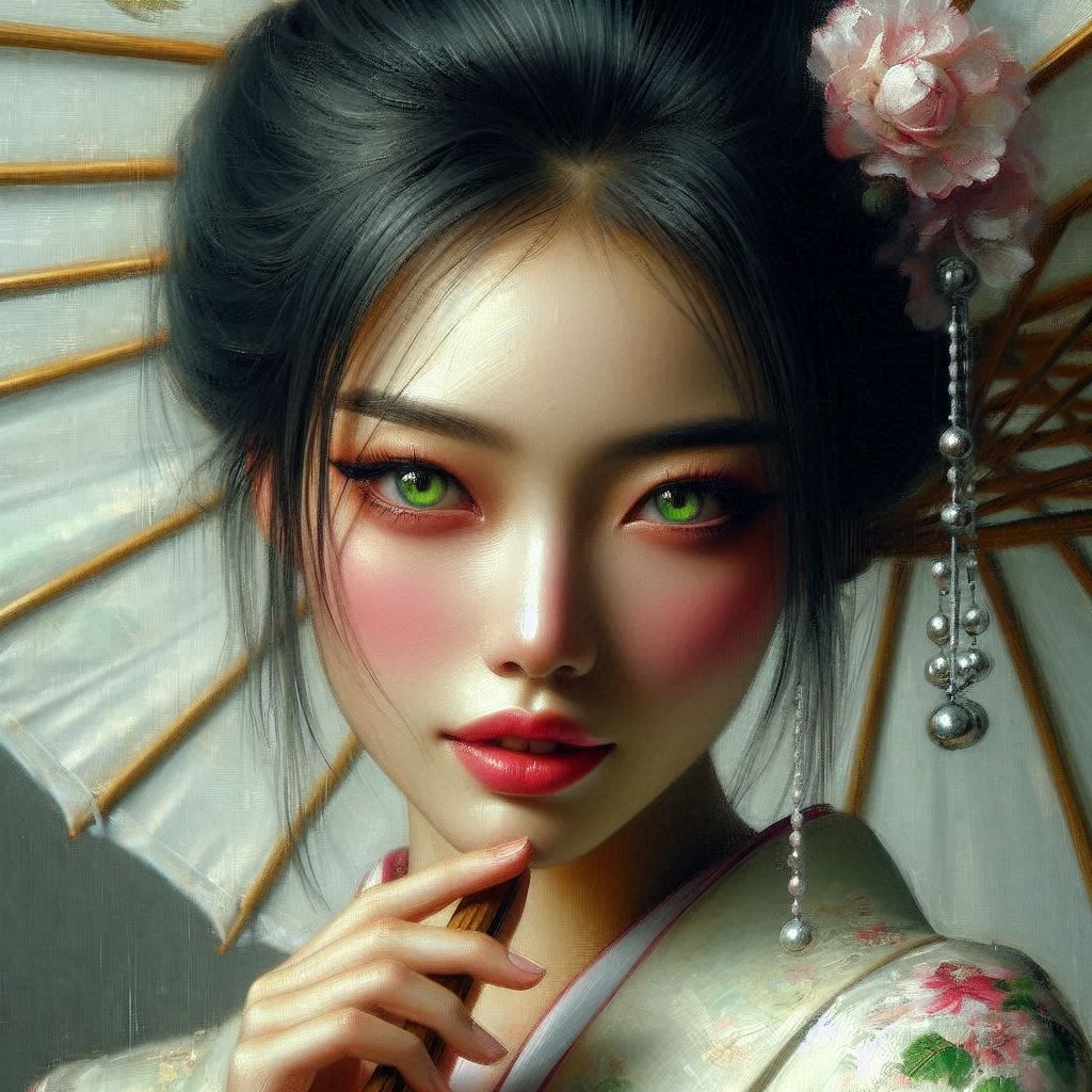 Flirtatious Geisha