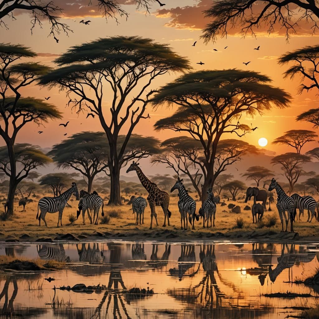 Serene African Savannah   by @Pavel
