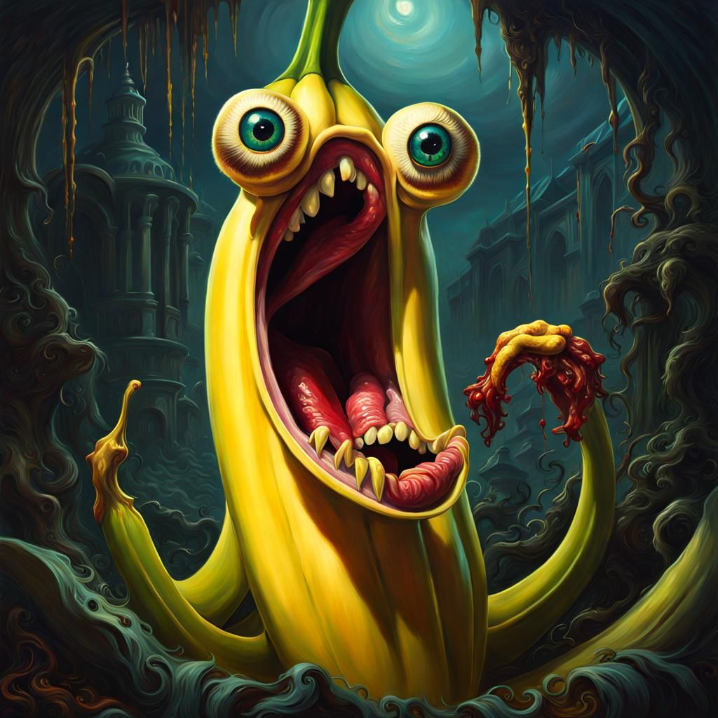 a zombie banana   by @Bluefairy