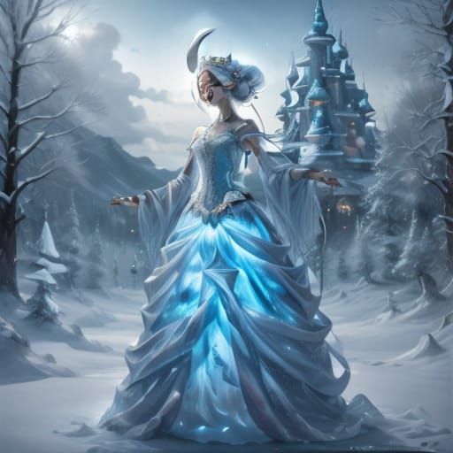 <lora:Ice:1.0> Princess in an ice castle 