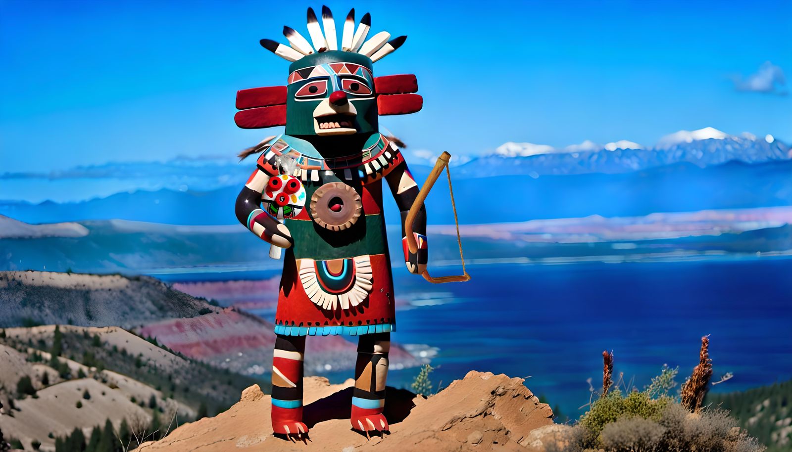 Hopi Bear Katsina visits Chumash