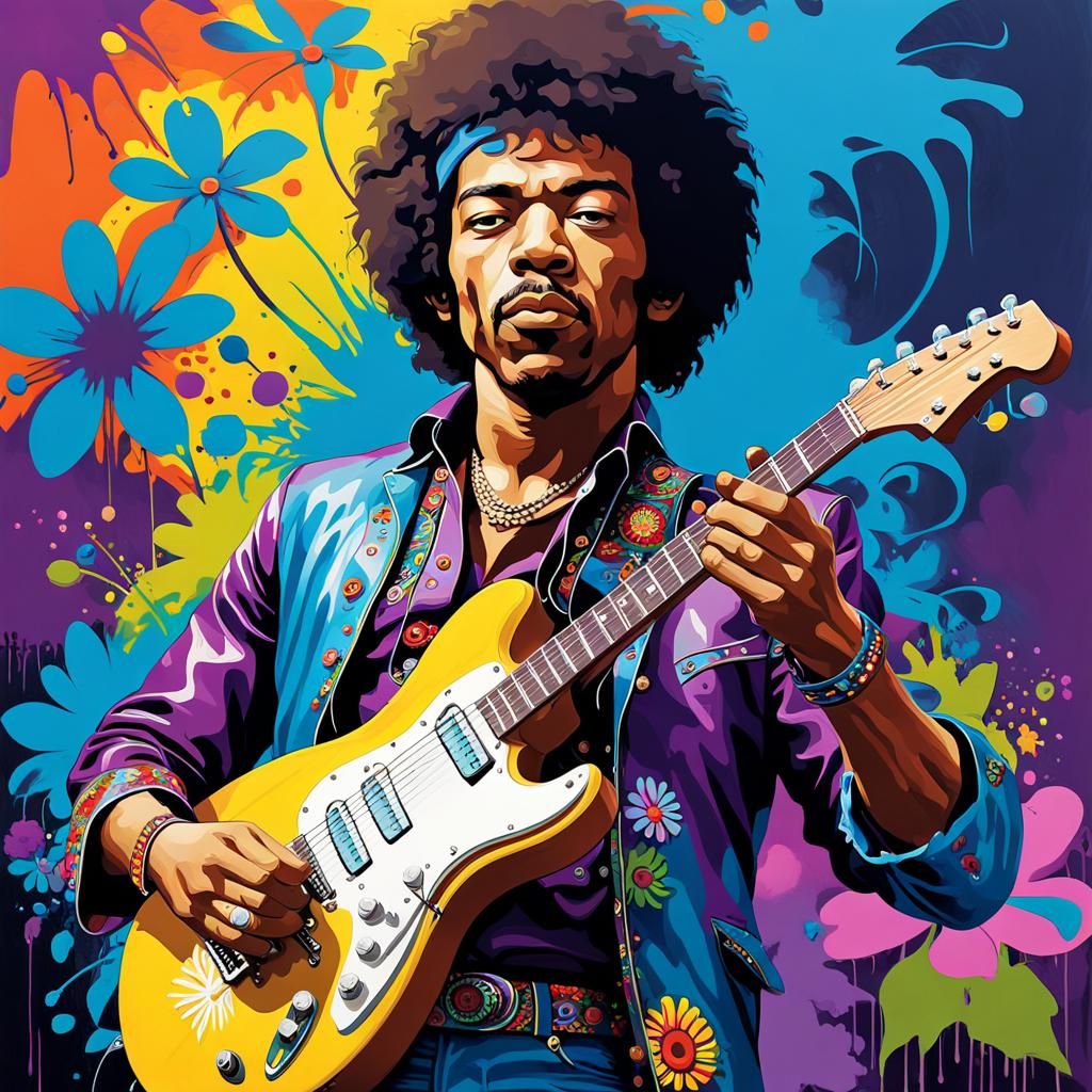 Jimi Hendrix   by @Skyangel