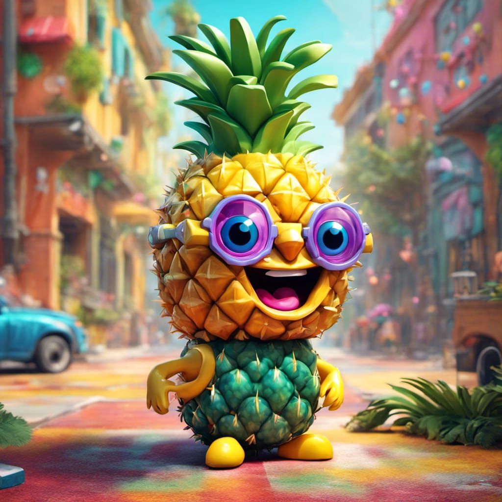 Mrs. pineapple photorealistic intricately detailed HDR detailed complex 8k resolution concept