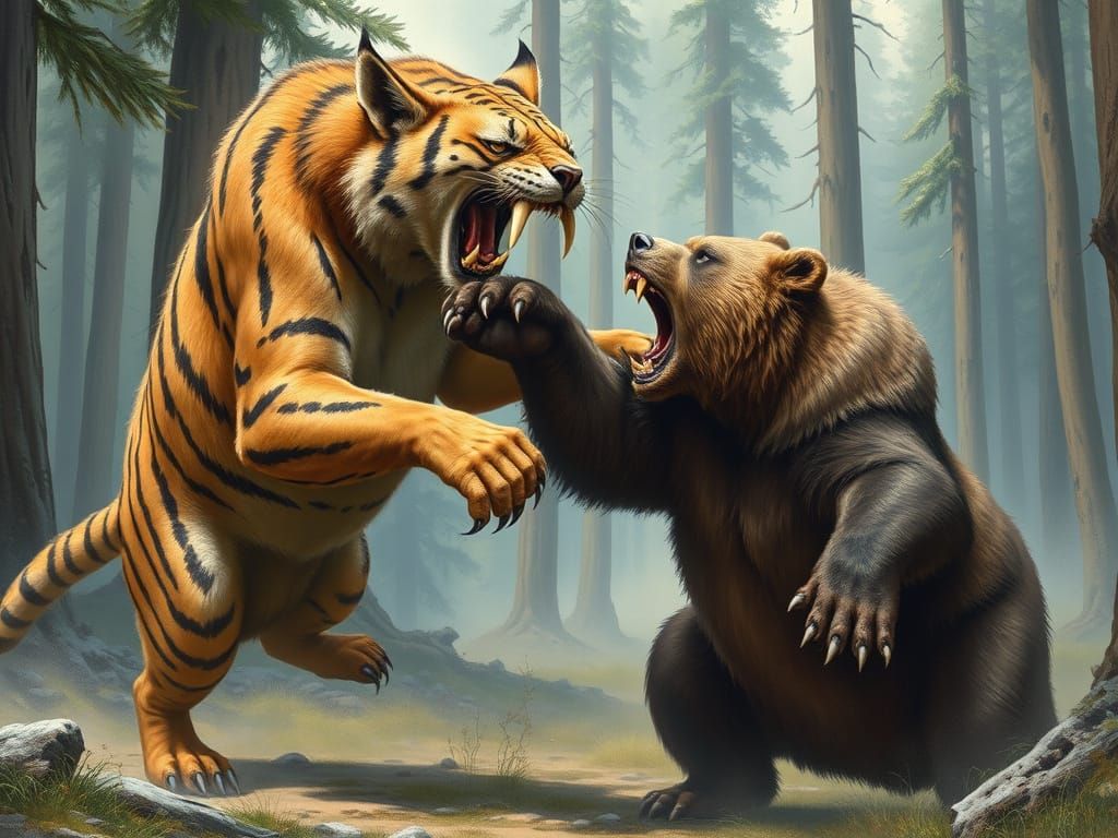 Saber-toothed cat  by @Scotting