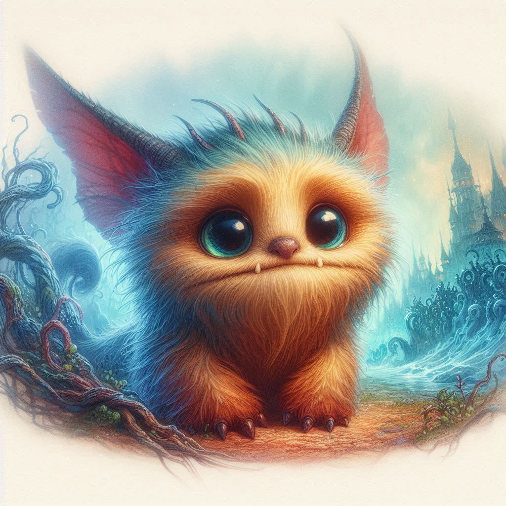 adorable fairy-tale fantasy creature portrait..