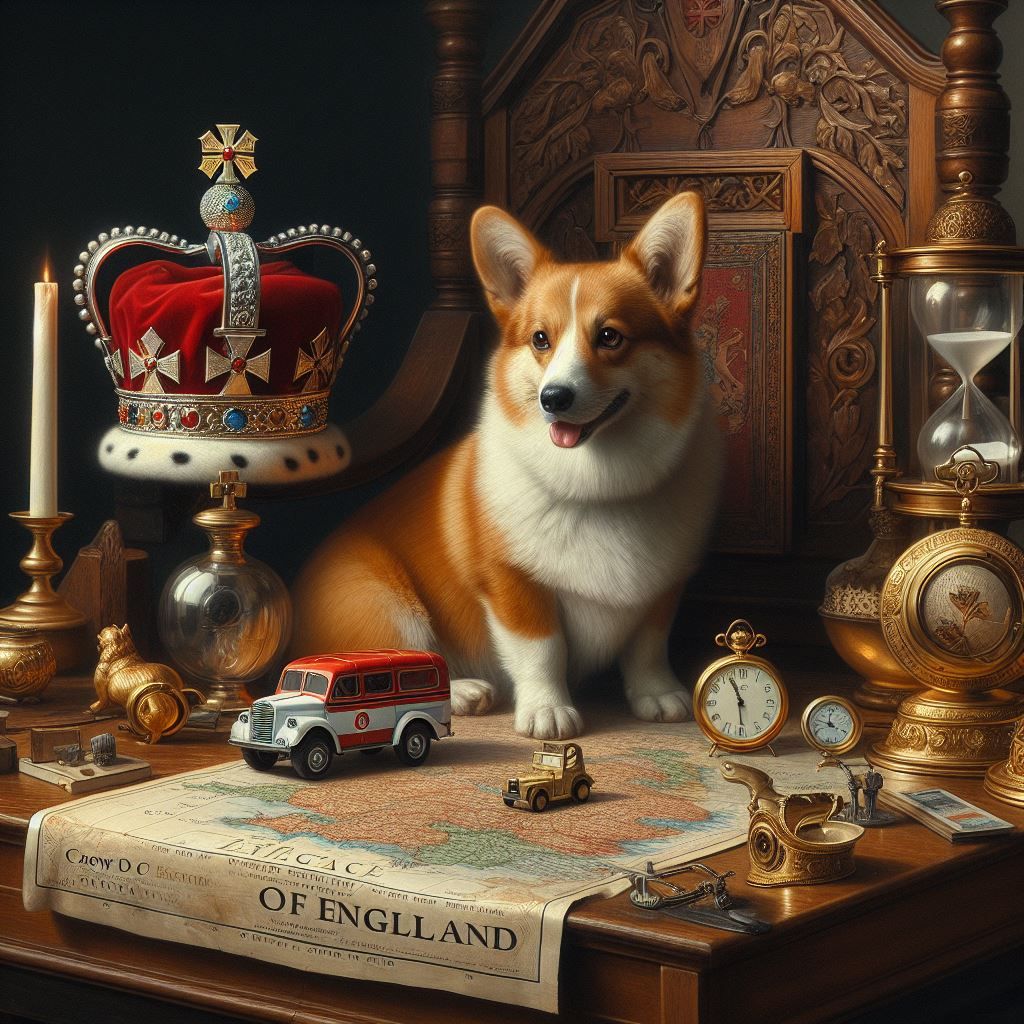 Still-Life for a Famous Corgi Owner