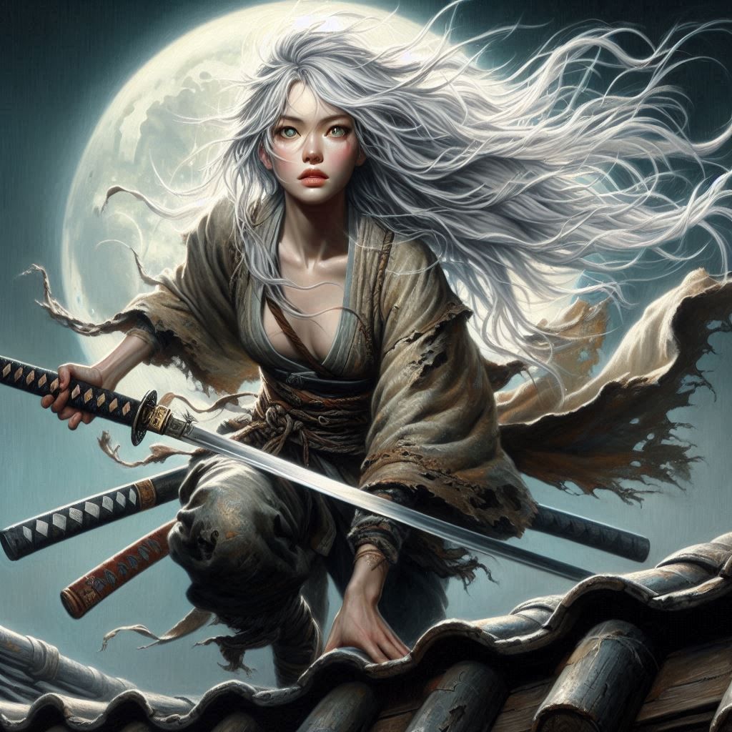 She grazed the rooftops with movements no one could hear .