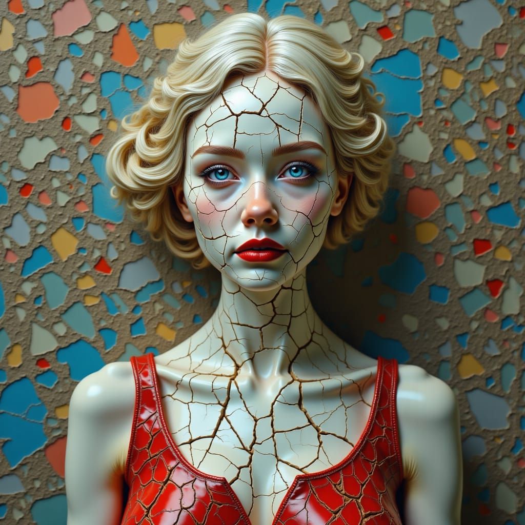 <lora:Cracked effect:1.0>