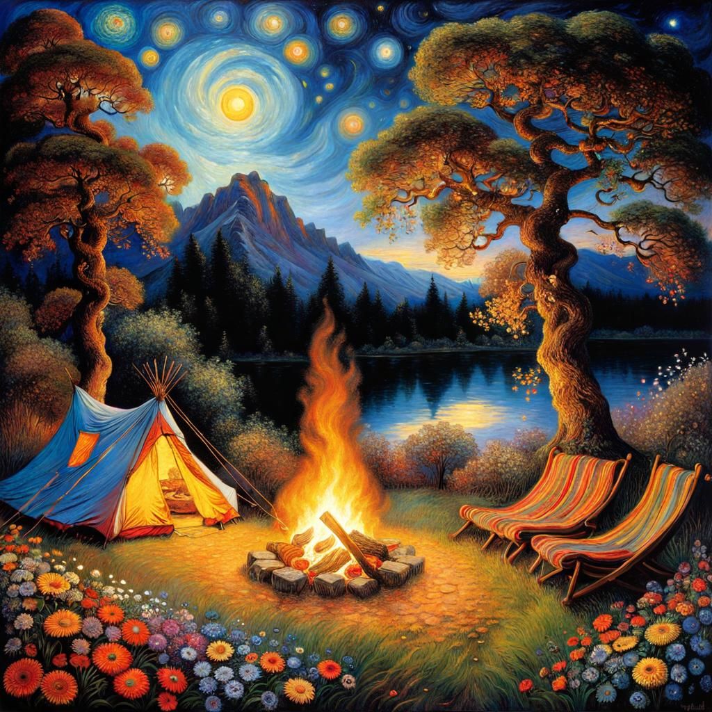 the campfire - AI Generated Artwork - NightCafe Creator