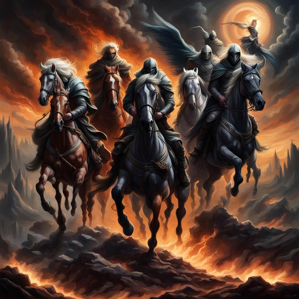 The four horsemen of the apocalypse (and friends) - AI Generated ...