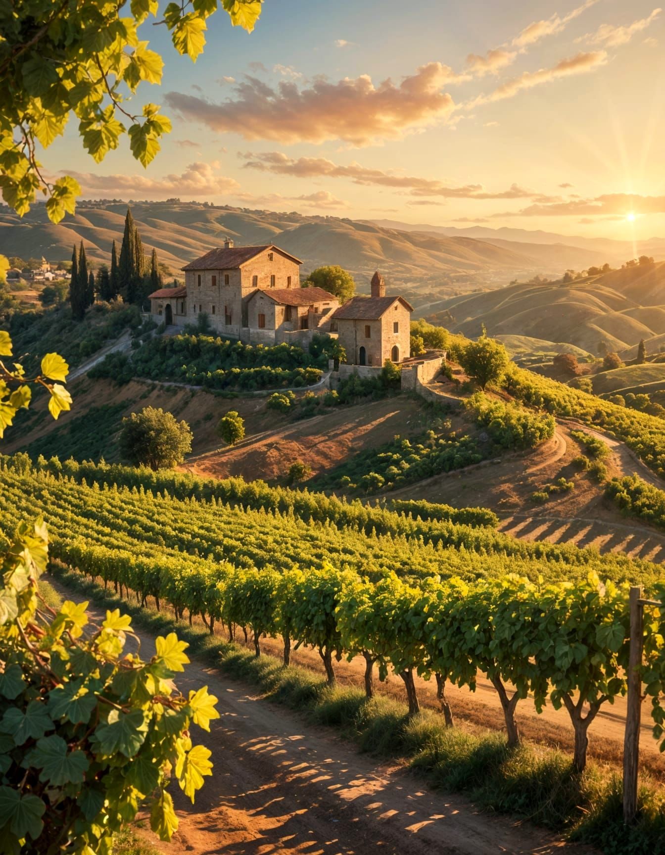 Vineyard at Dawn  by @John P