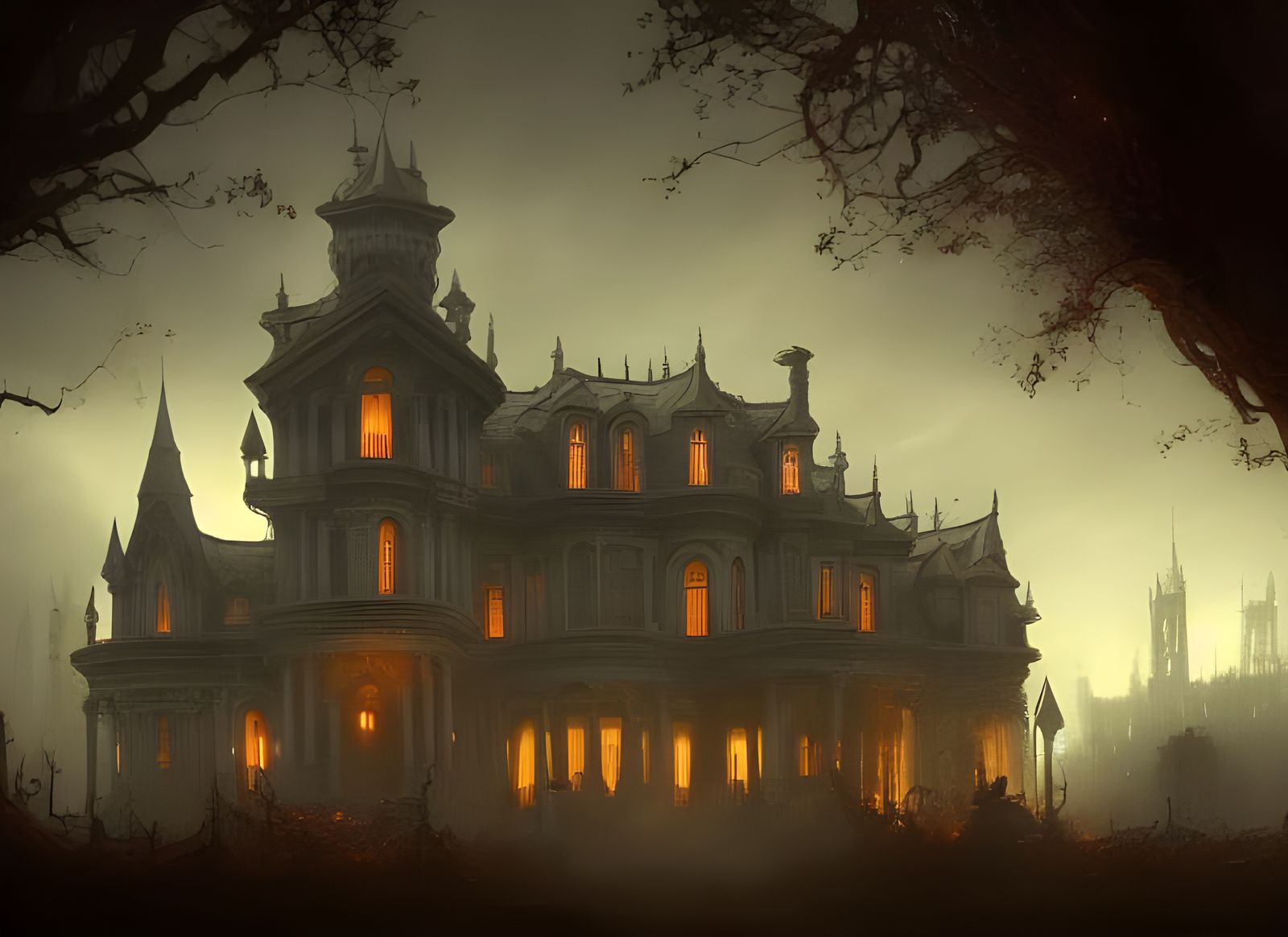 Haunted Mansion - AI Generated Artwork - NightCafe Creator