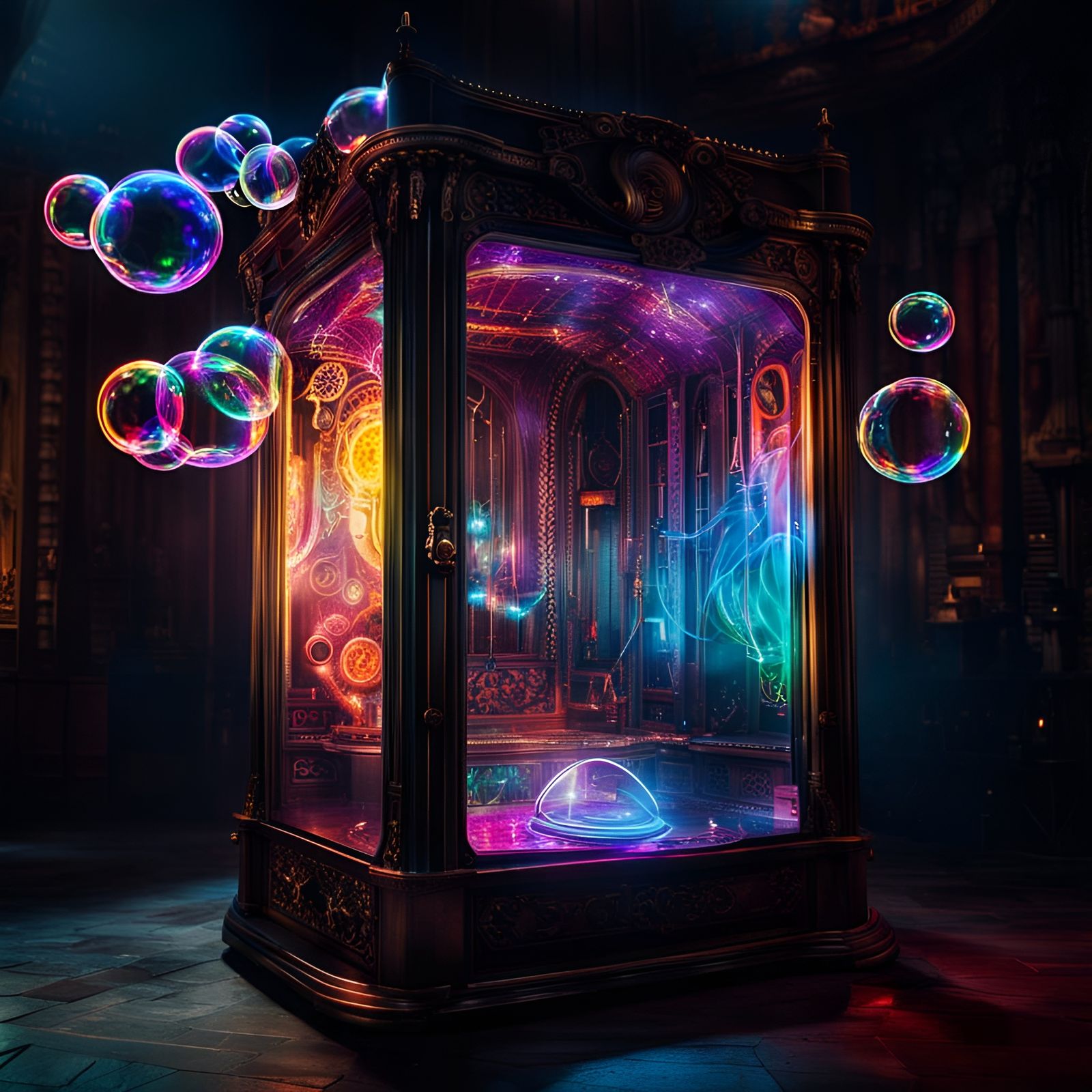 Bubble Portal Teleporter: Here to teleport you anywhere through sneaky bubble portals!  by @nana