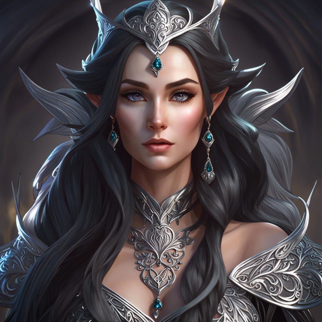 Sivilna, Goddess of Silver and Gemstones - AI Generated Artwork ...