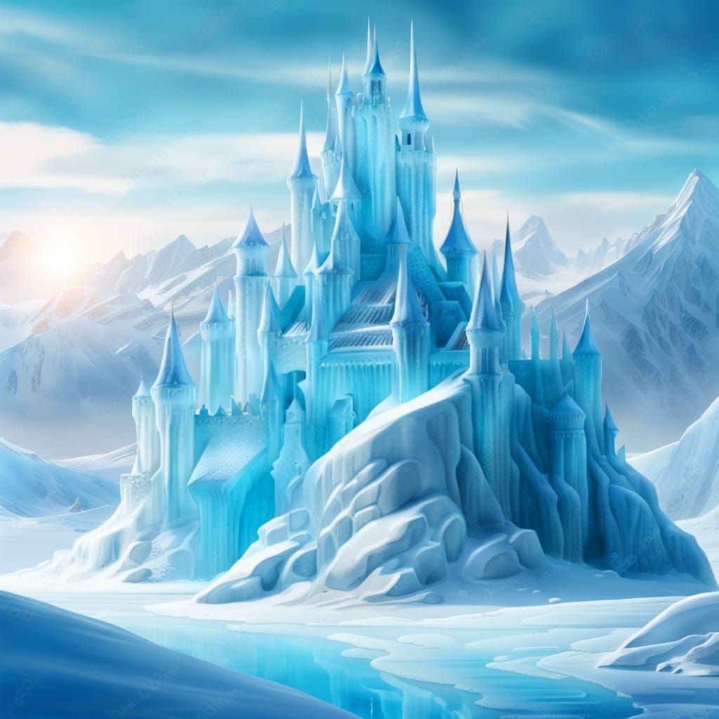 Snow queen's home - AI Generated Artwork - NightCafe Creator