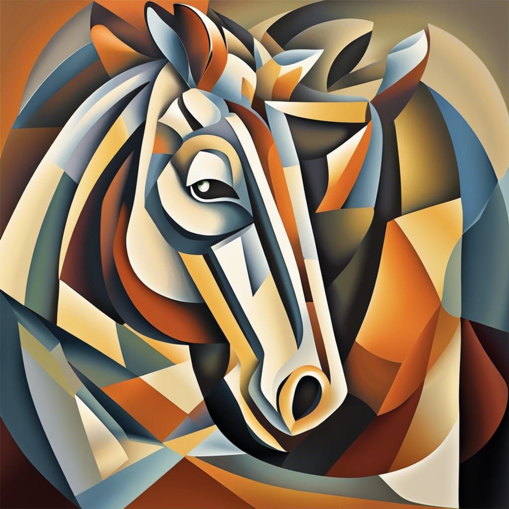 Cubism - Horse - 8 - AI Generated Artwork - NightCafe Creator