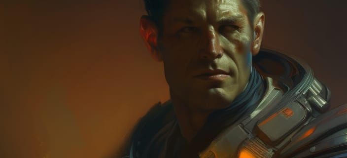 cyberpunk policeman portrait
