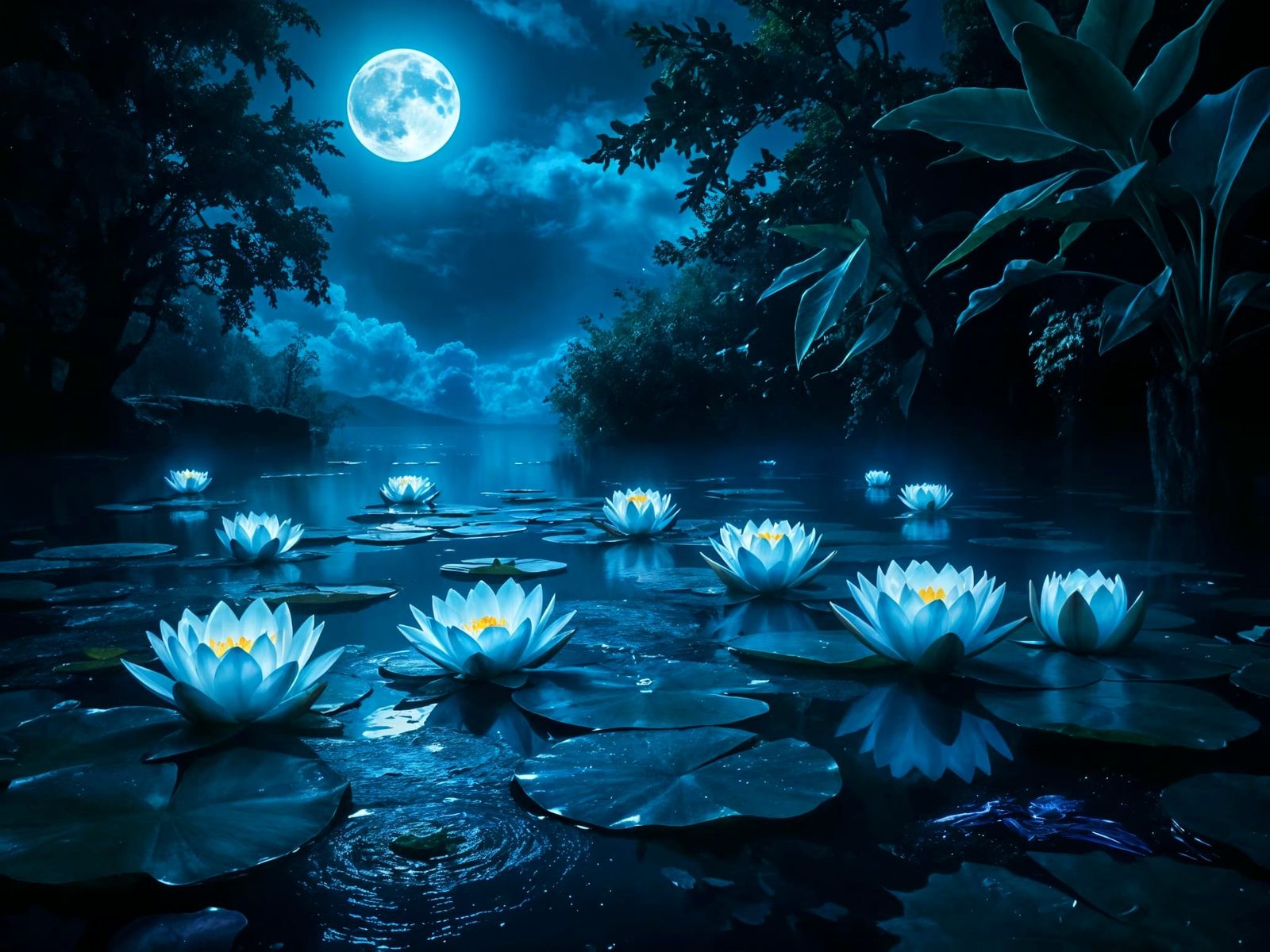 Blue Moon Water Lilies  by @Cyliena - NC Hype Crew Member