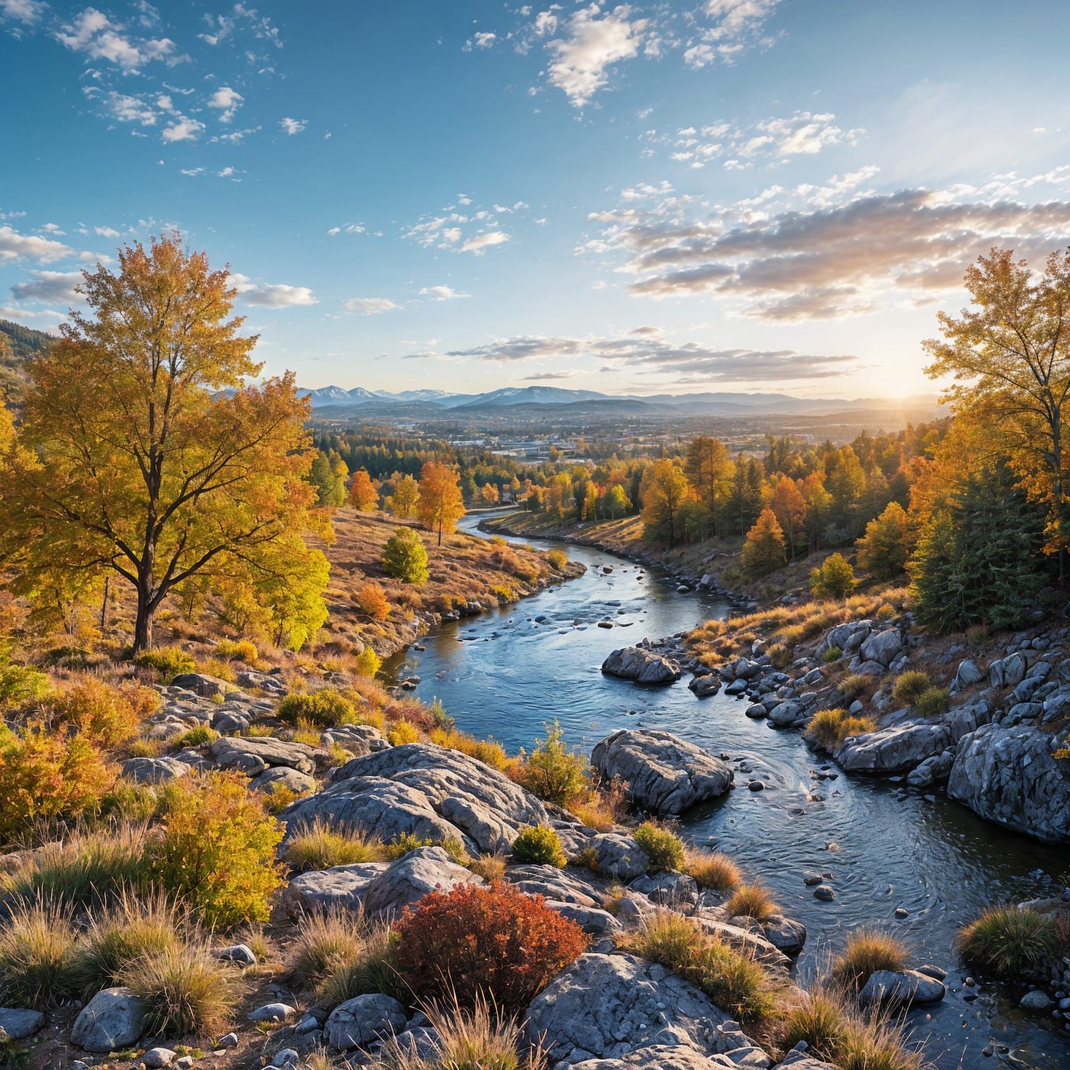 Spokane's Autumn Hills in Vibrant Colors
