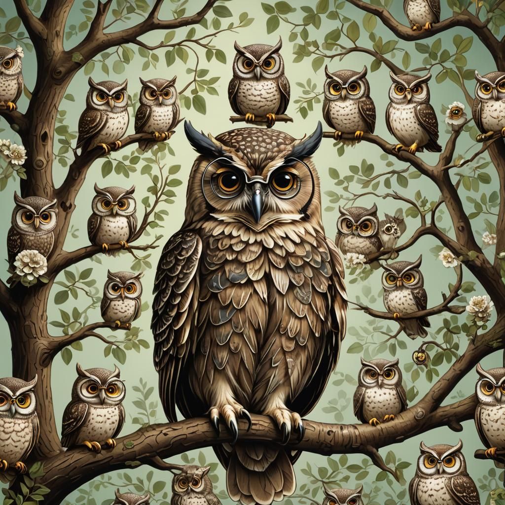 Owls In The Family 1 AI Generated Artwork NightCafe Creator owls-in-the-family-1-ai-generated-artwork-nightcafe-creator