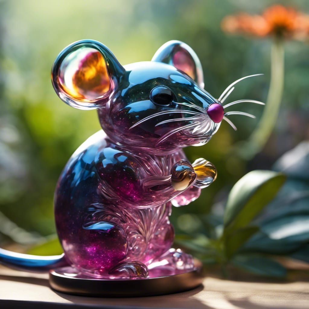 Blown glass mouse