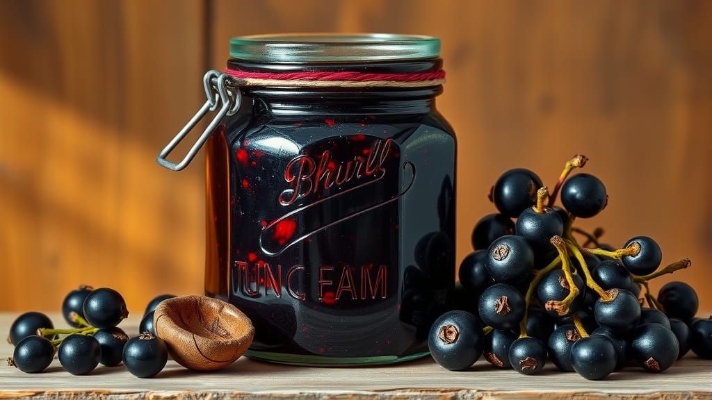 A Jar of Jam made from Rum and Blackcurrants   by @Pirate Queen Jo 