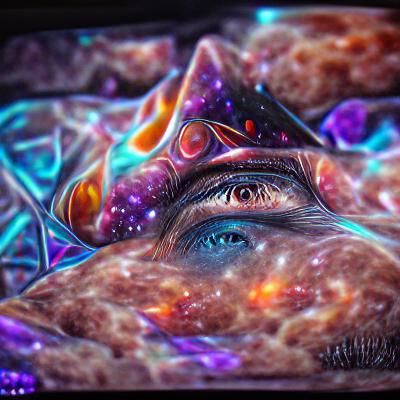 Slumber third eye watching infinite galaxies