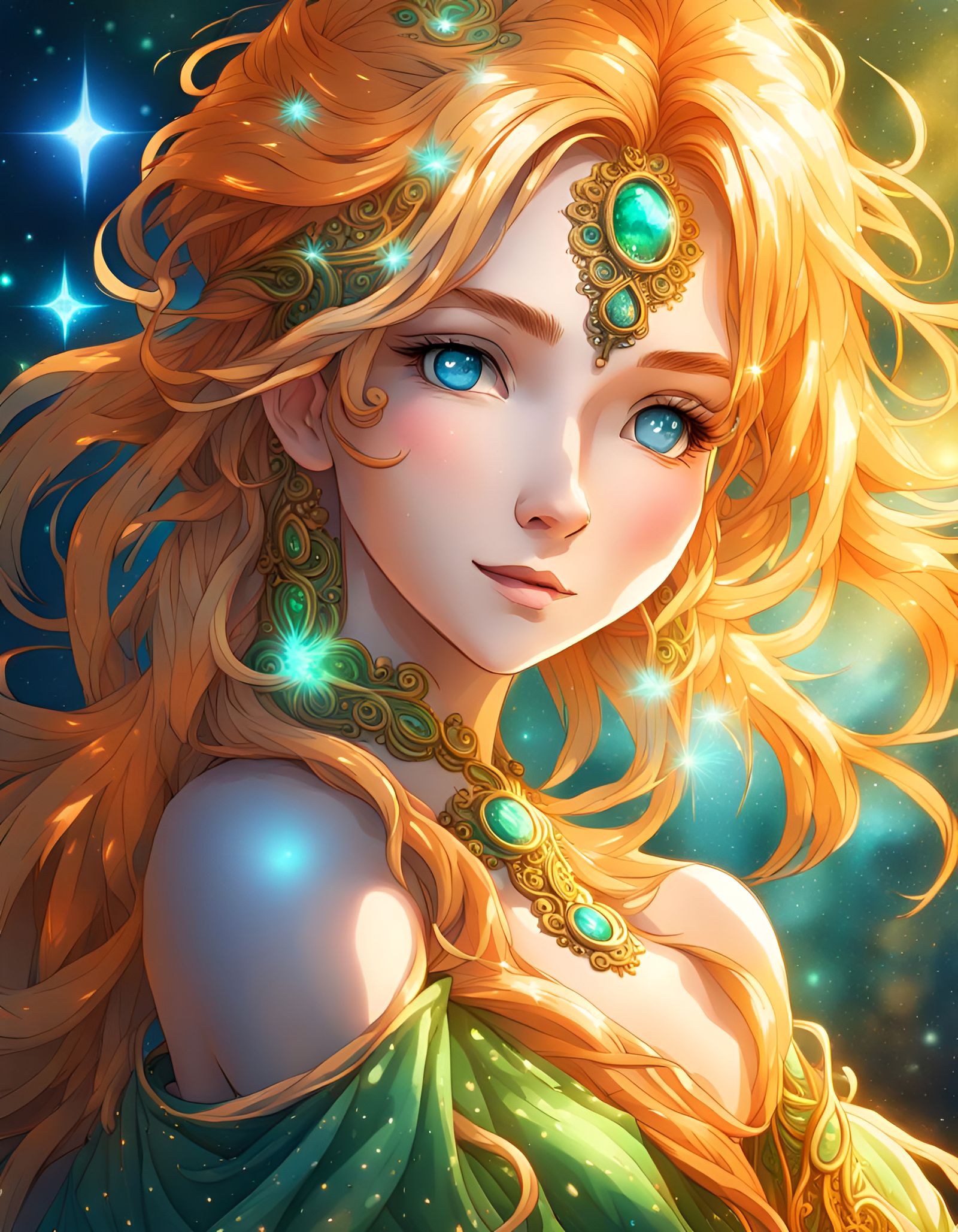 Green and Gold Goddess