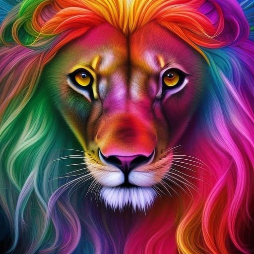Rainbow Pride Lion
