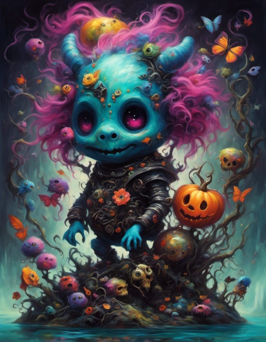  <lora:DarkSurreal:1.0> Monsterpunk ghostcore 🦇