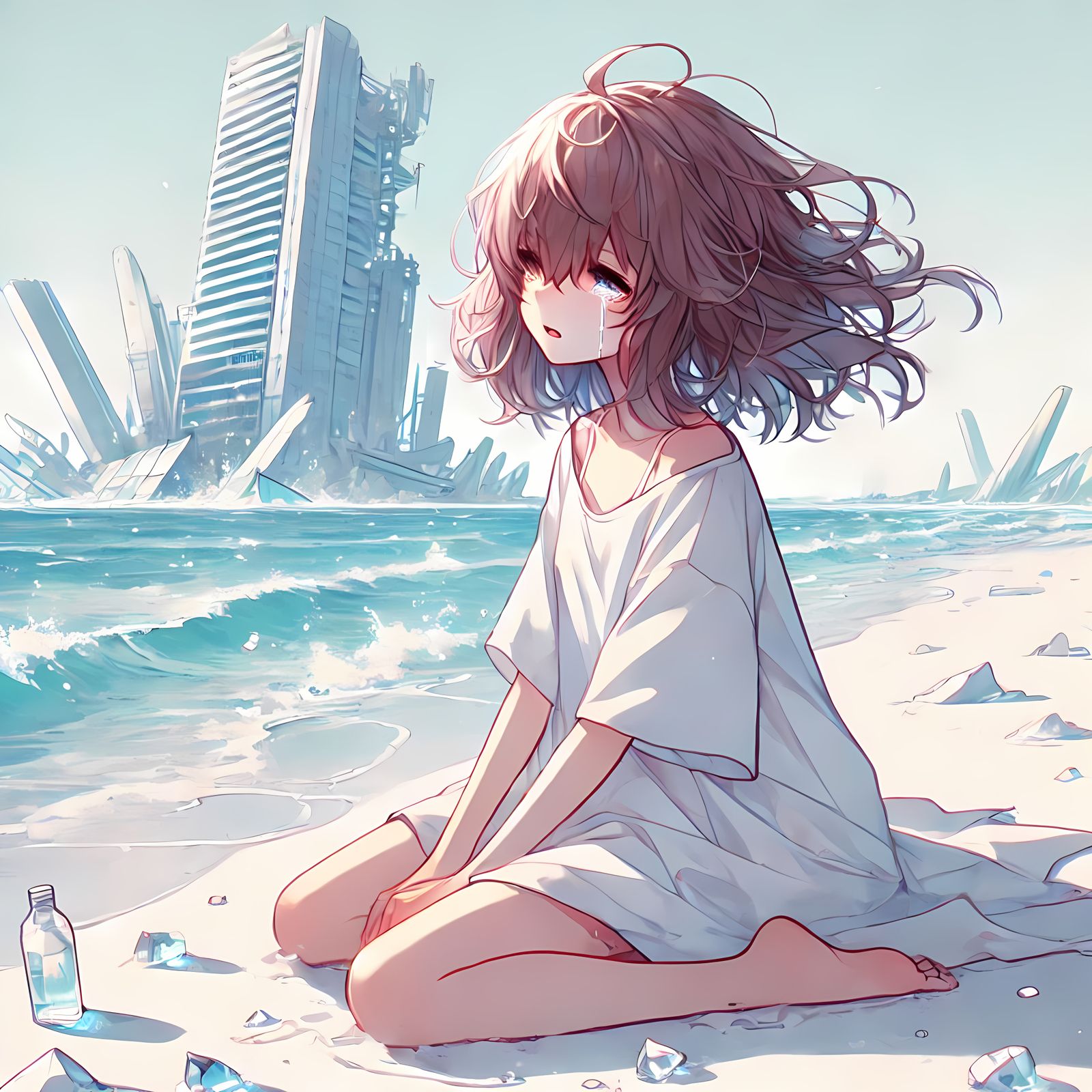 το κορίτσι στη λευκή άμμο