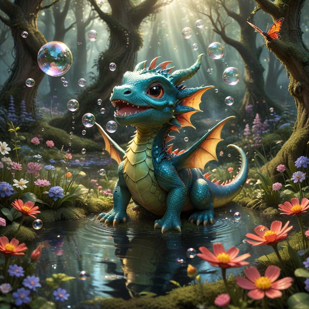 The innocent joy that bubbles bring.  by @Daewen98