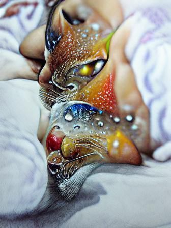 Cats in the night