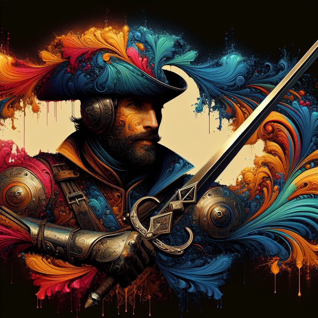 Landsknecht with zweihander sword