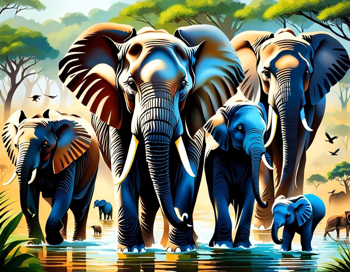 Elephant Watering Hole