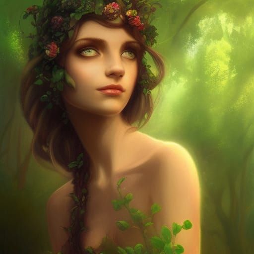 Beautifull green dryad
