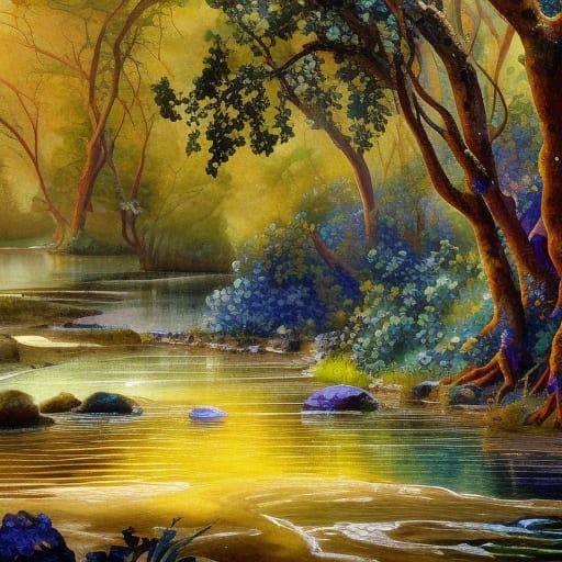 Frogs by a river Epic cinematic brilliant stunning intricate...