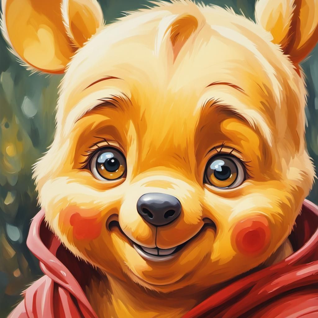 Adorable Winnie the Pooh AI Generated Artwork NightCafe Creator