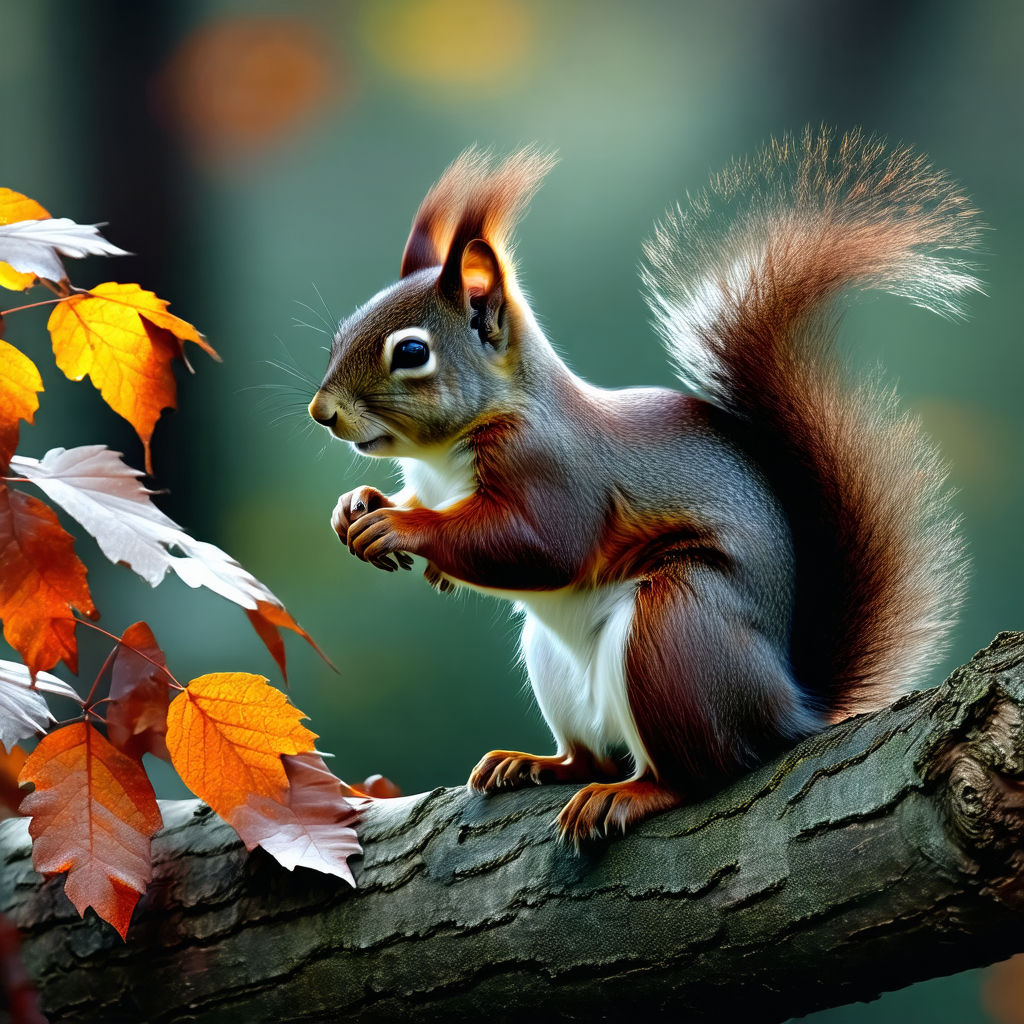 Squirrel  - Animal Digital Paintings