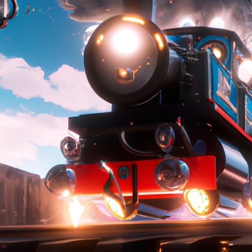Thomas the tank engine with laser cannons