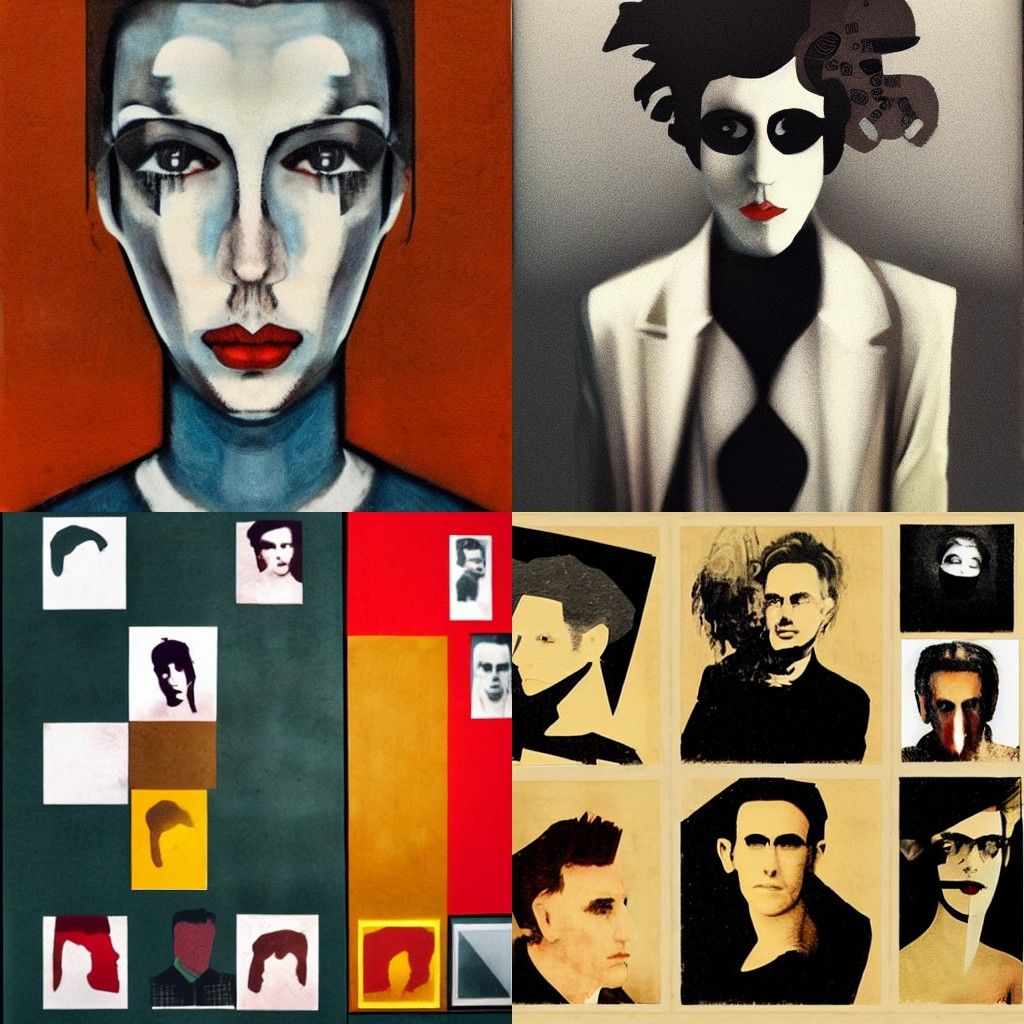 A portrait in the style of Bauhaus